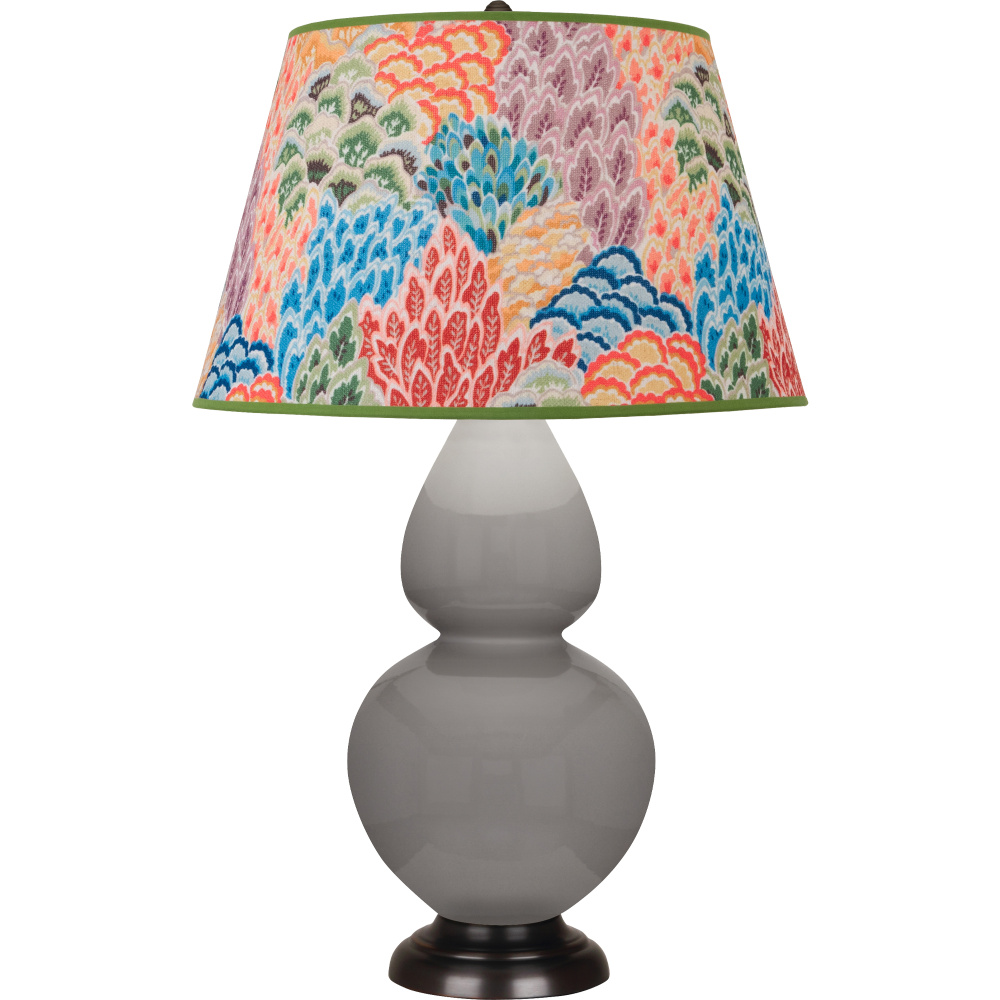 Smokey Taupe Double Gourd Table Lamp