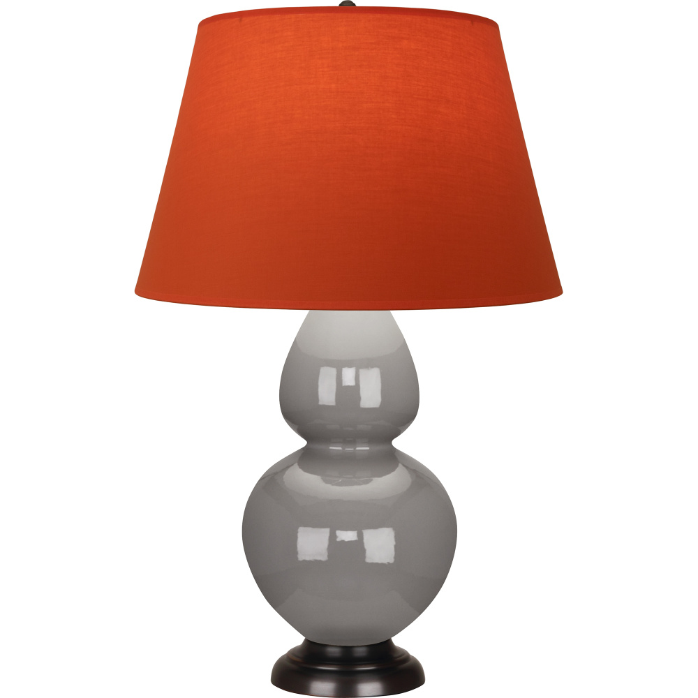 Smokey Taupe Double Gourd Table Lamp