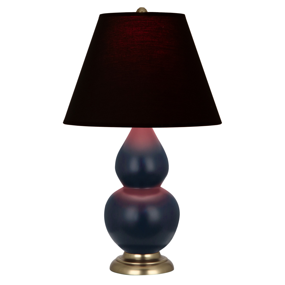 Matte Midnight Blue Small Double Gourd Accent Lamp