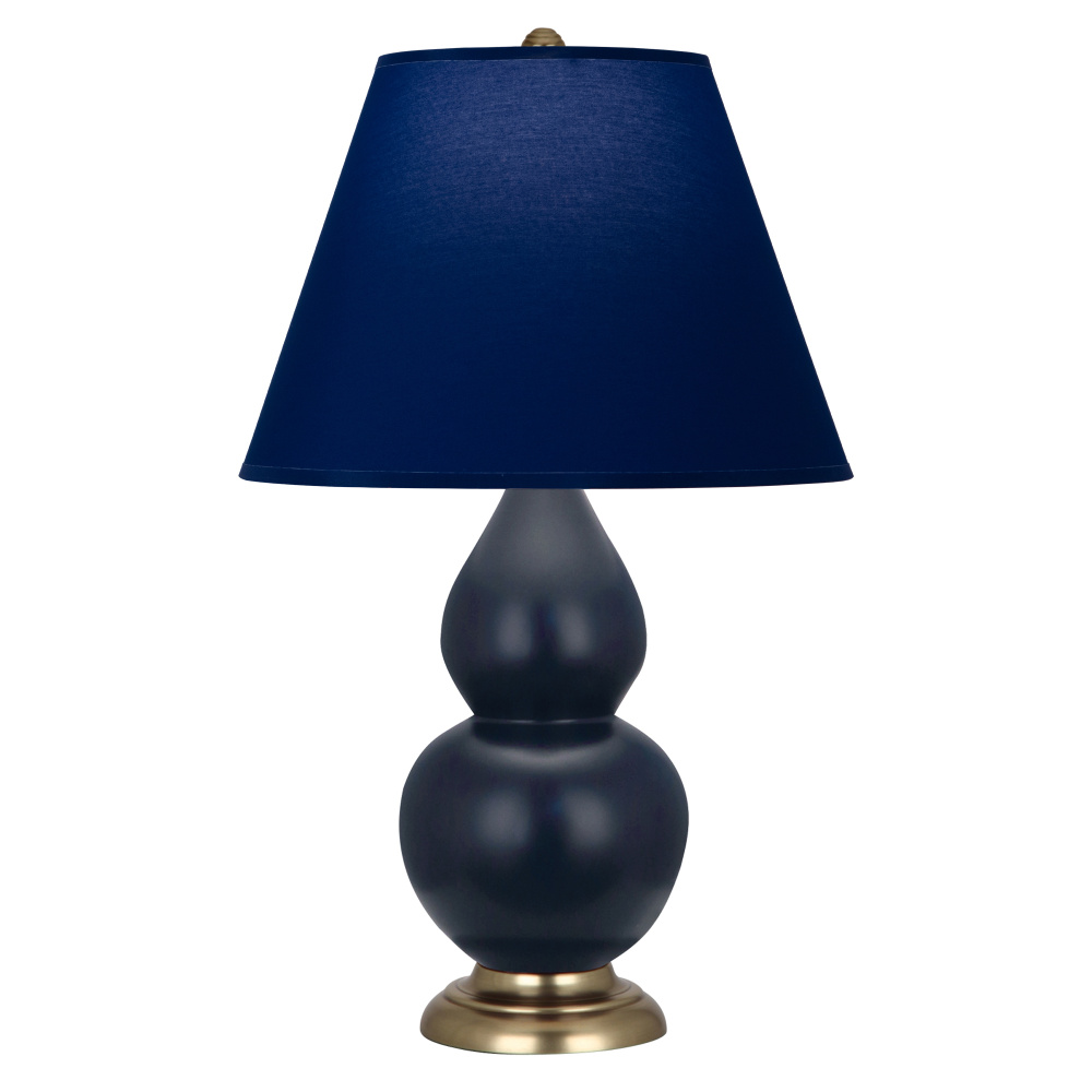 Matte Midnight Blue Small Double Gourd Accent Lamp
