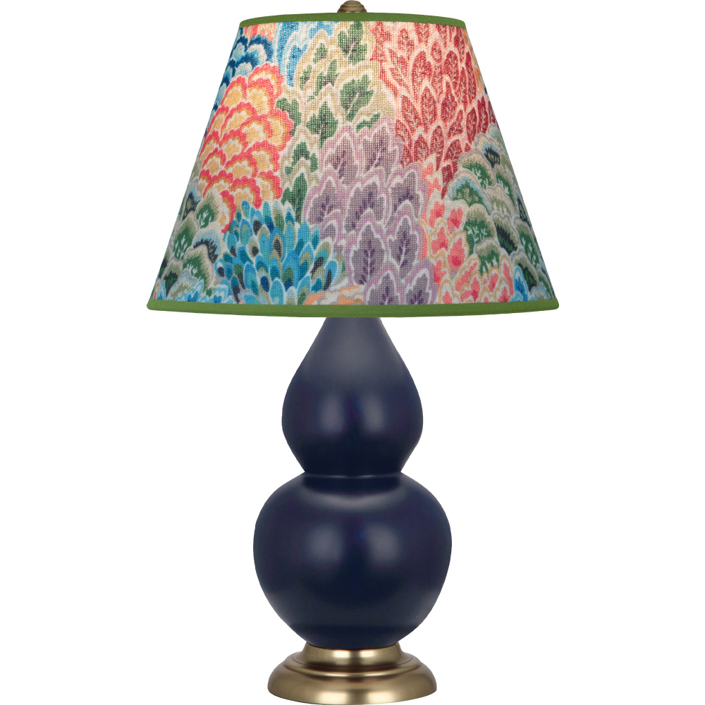 Matte Midnight Blue Small Double Gourd Accent Lamp