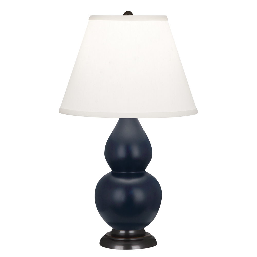Matte Midnight Blue Small Double Gourd Accent Lamp