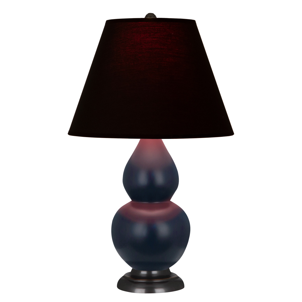 Matte Midnight Blue Small Double Gourd Accent Lamp