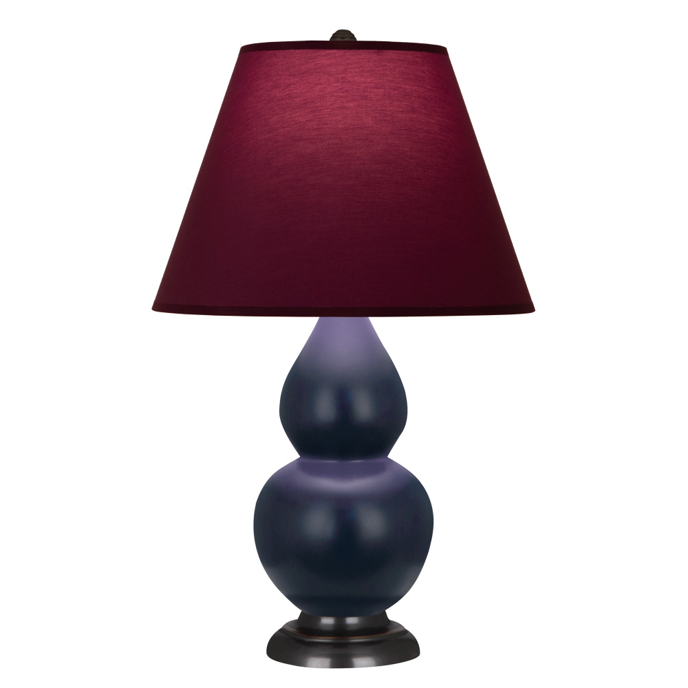Matte Midnight Blue Small Double Gourd Accent Lamp