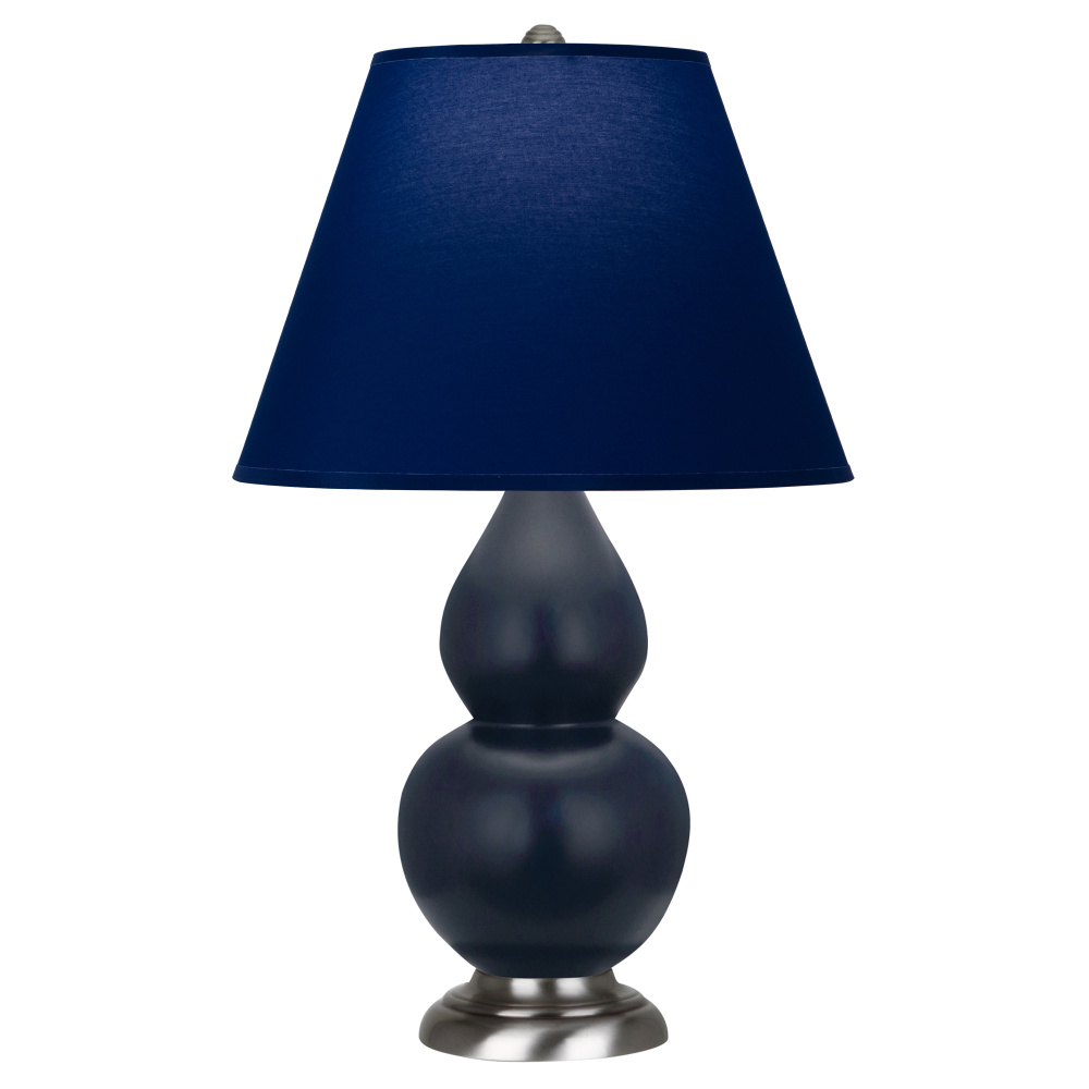 Matte Midnight Blue Small Double Gourd Accent Lamp