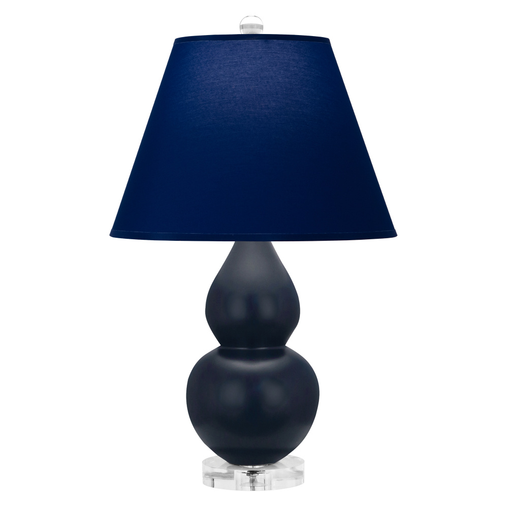 Matte Midnight Blue Small Double Gourd Accent Lamp