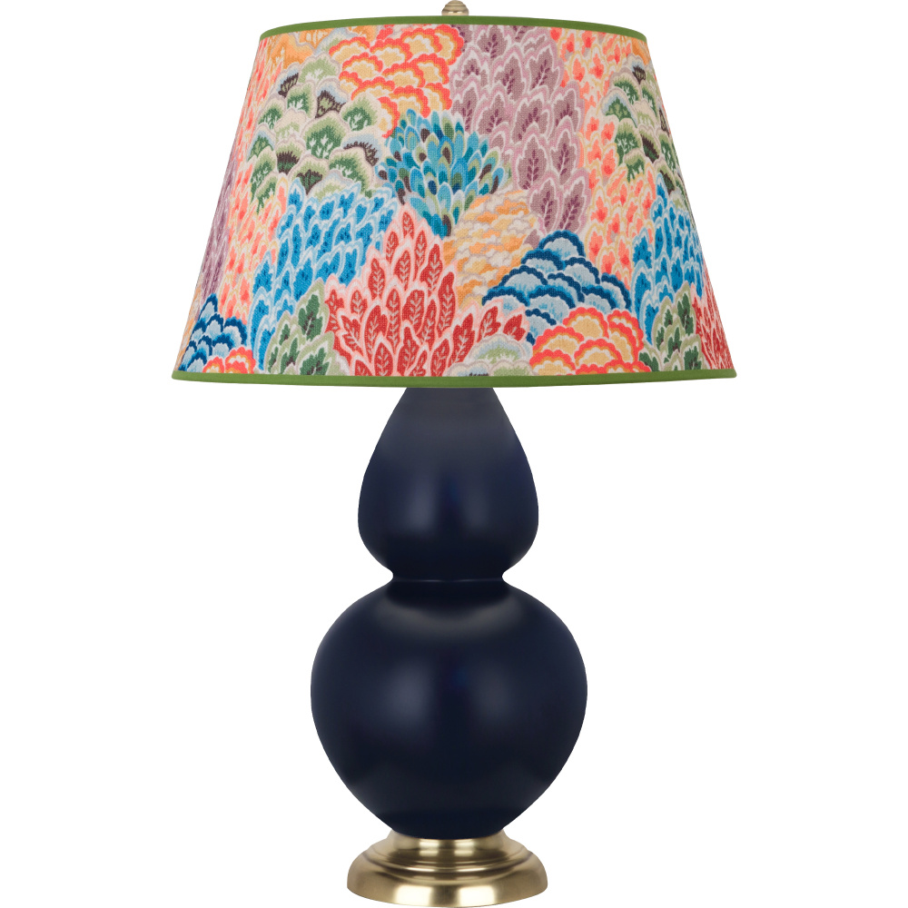 Matte Midnight Blue Double Gourd Table Lamp