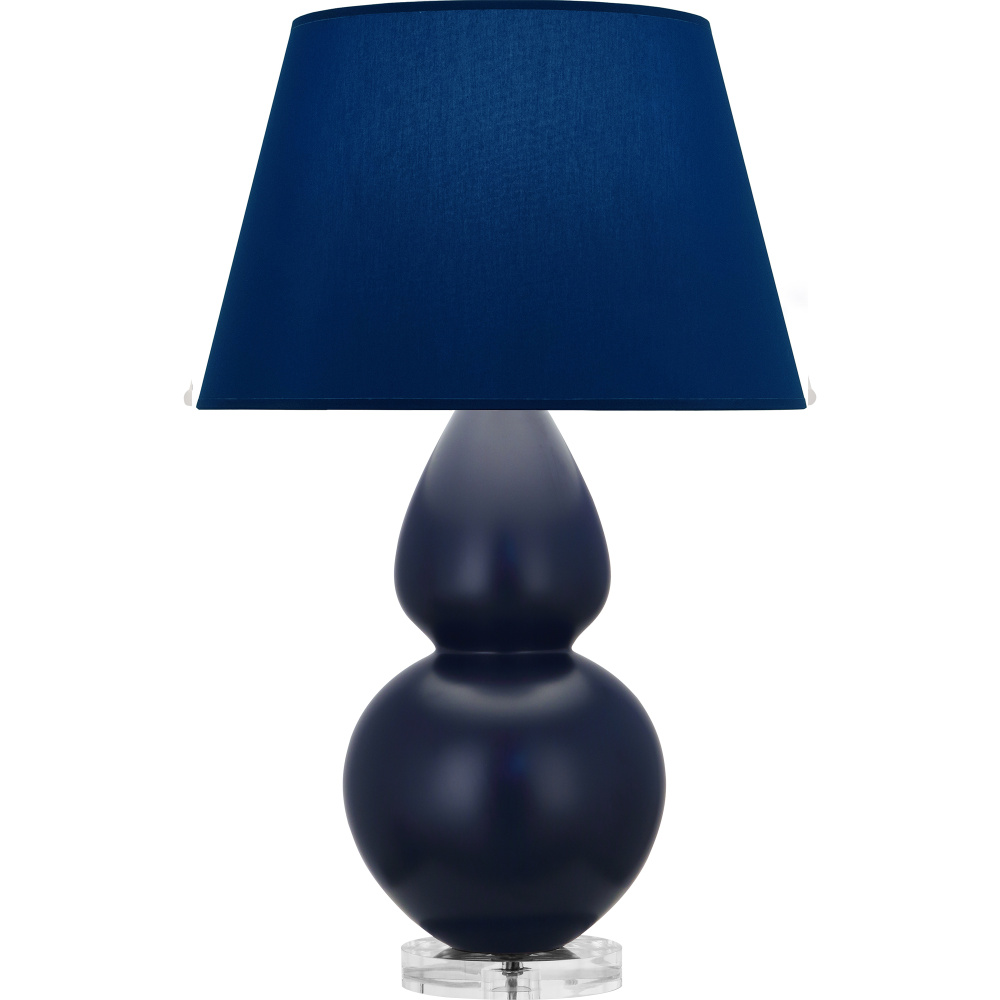 Matte Midnight Blue Double Gourd Table Lamp