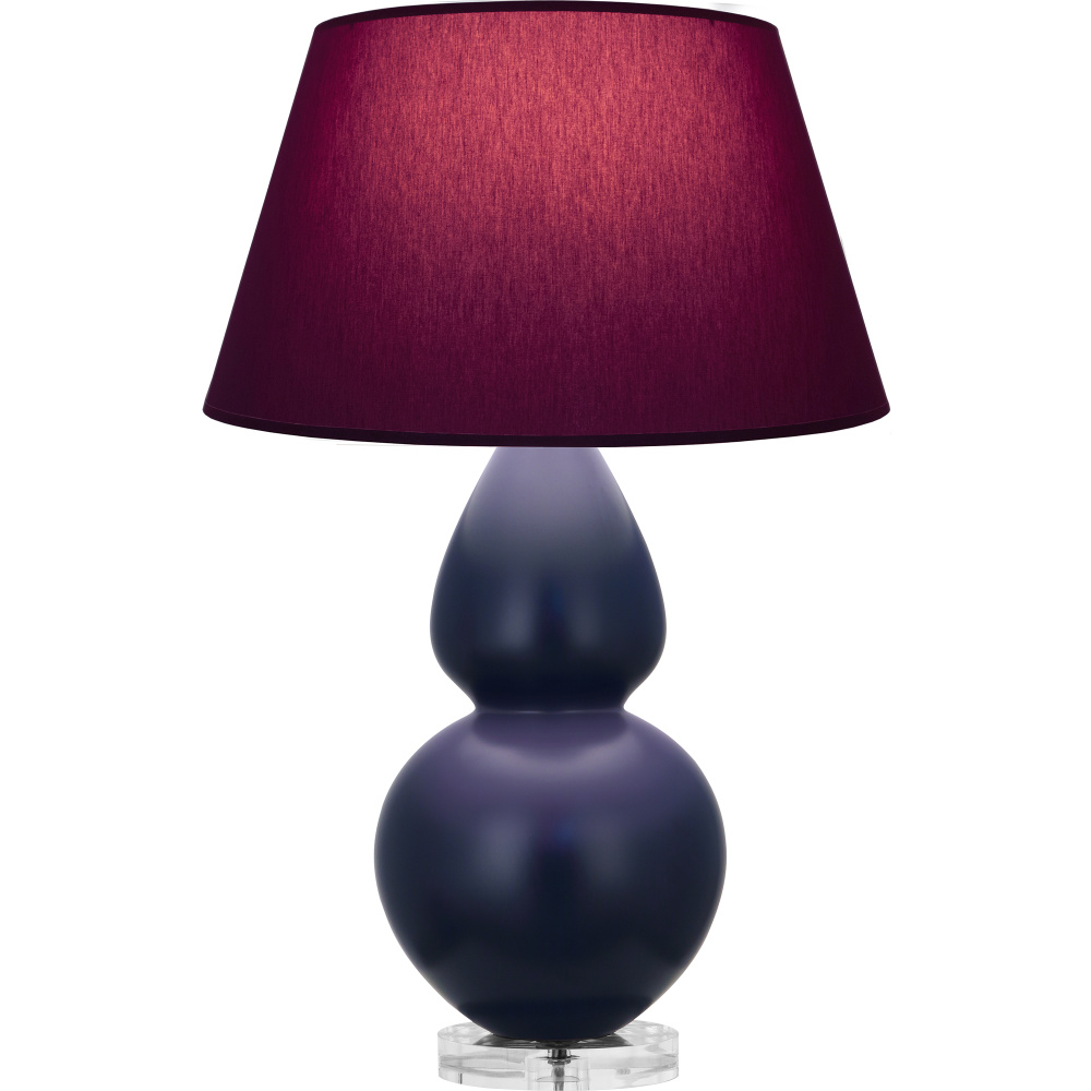 Matte Midnight Blue Double Gourd Table Lamp