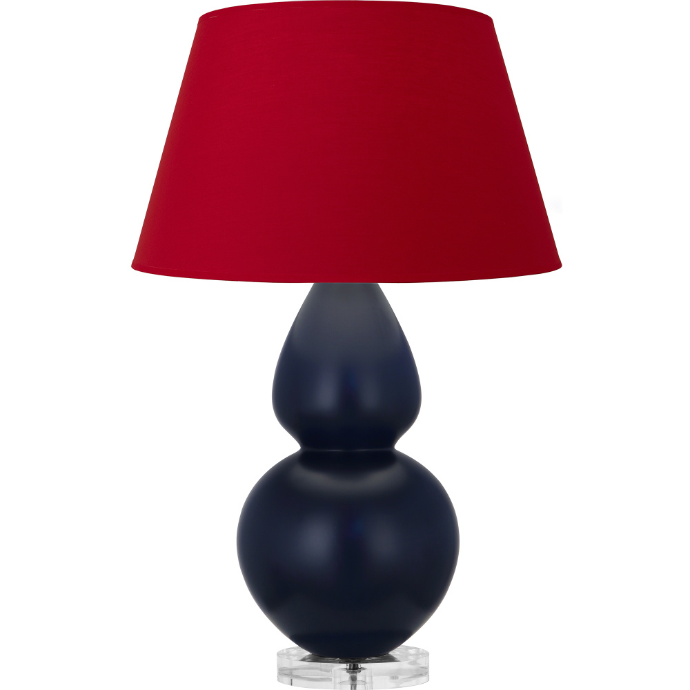 Matte Midnight Blue Double Gourd Table Lamp