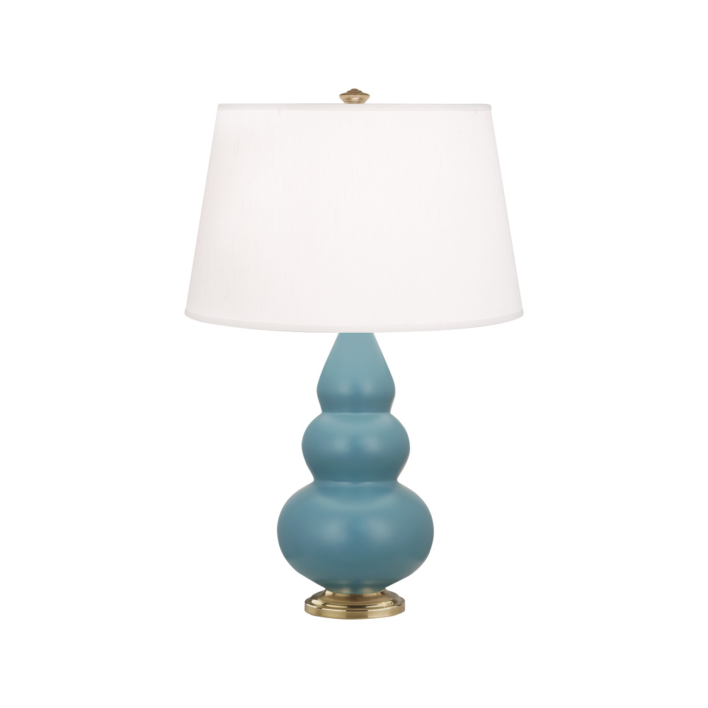 Matte Steel Blue Small Triple Gourd Accent Lamp