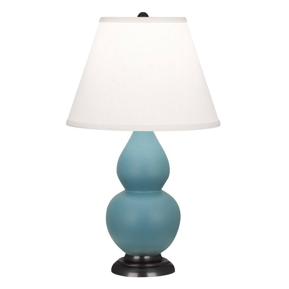Matte Steel Blue Small Double Gourd Accent Lamp