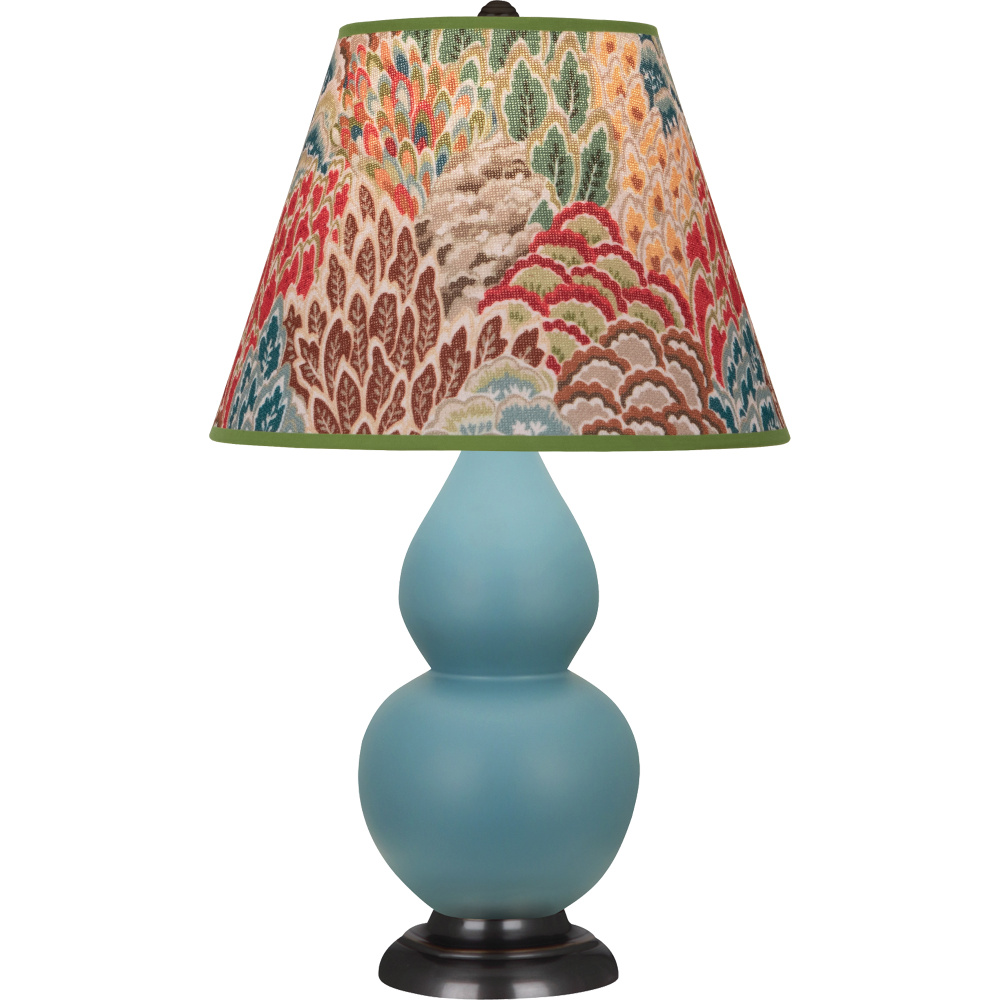 Matte Steel Blue Small Double Gourd Accent Lamp