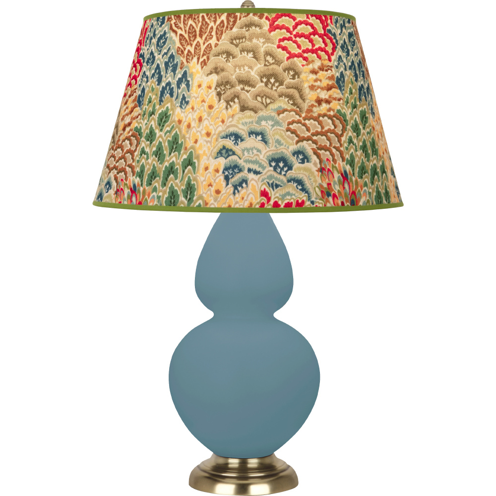 Matte Steel Blue Double Gourd Table Lamp