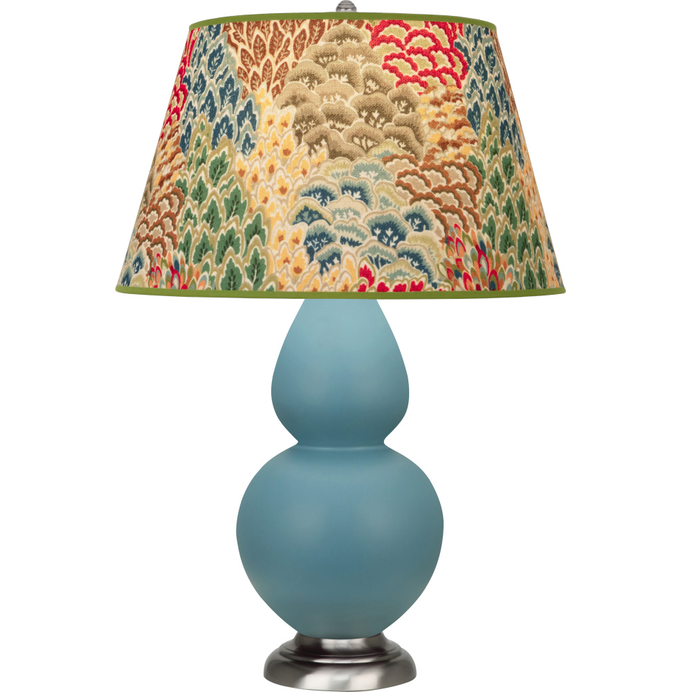 Matte Steel Blue Double Gourd Table Lamp