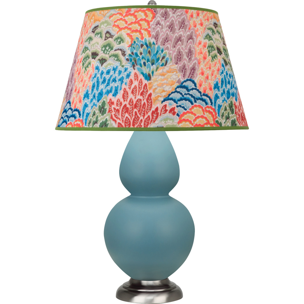 Matte Steel Blue Double Gourd Table Lamp