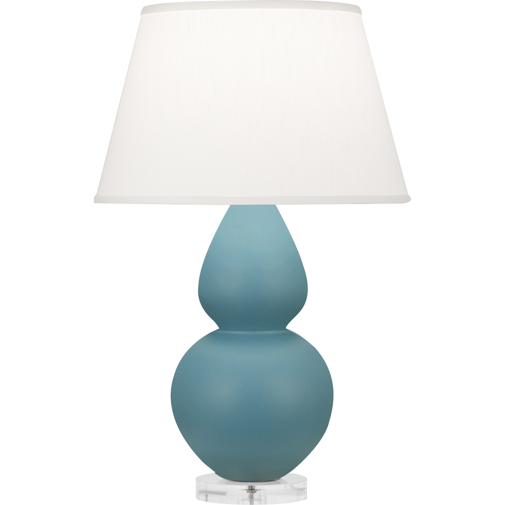 Matte Steel Blue Double Gourd Table Lamp