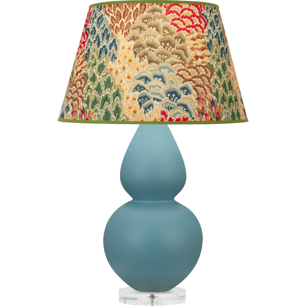 Matte Steel Blue Double Gourd Table Lamp
