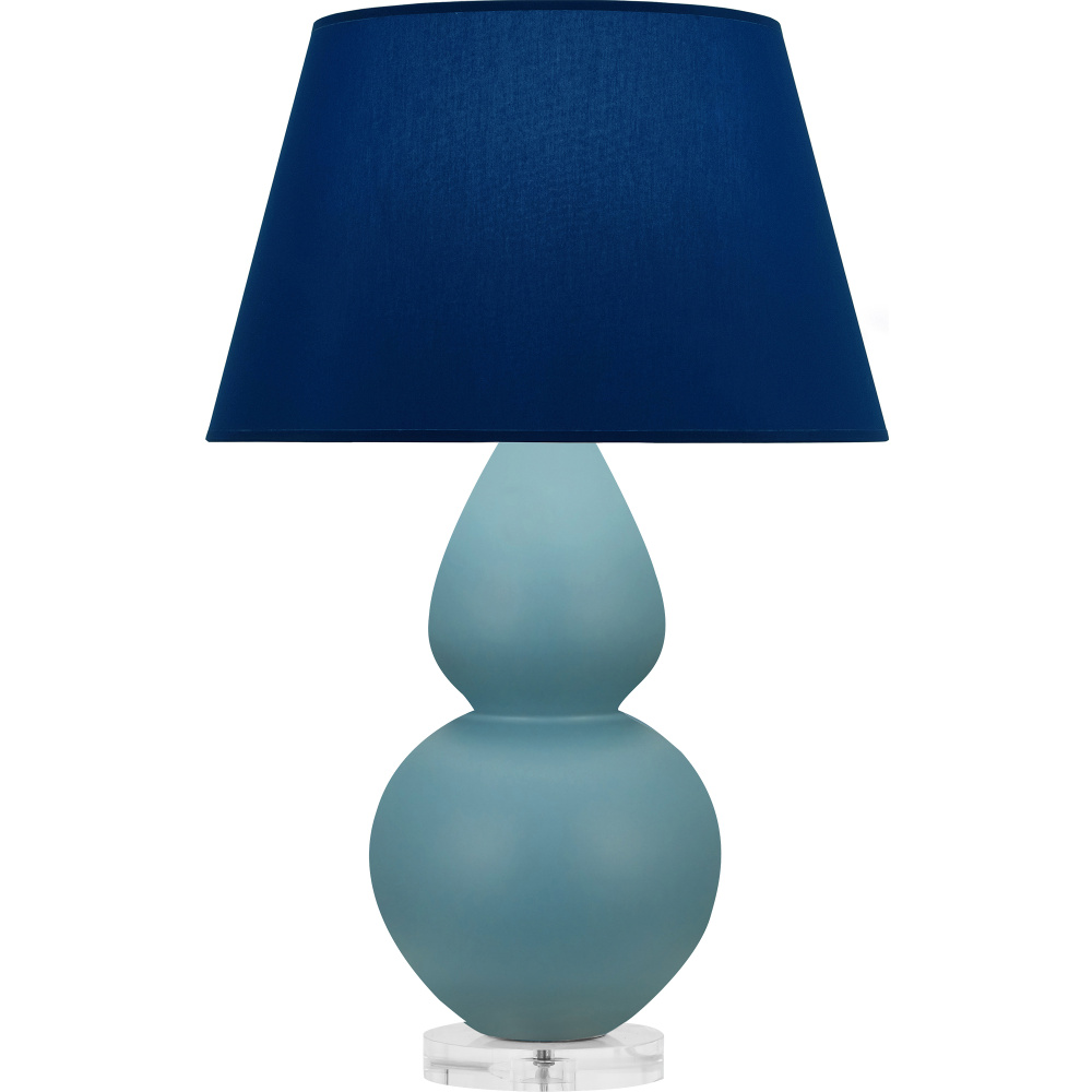 Matte Steel Blue Double Gourd Table Lamp