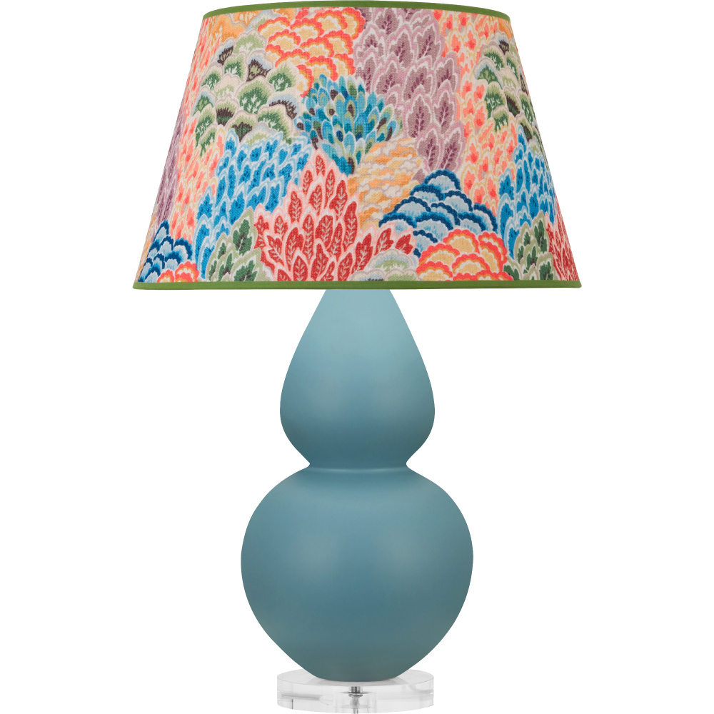 Matte Steel Blue Double Gourd Table Lamp