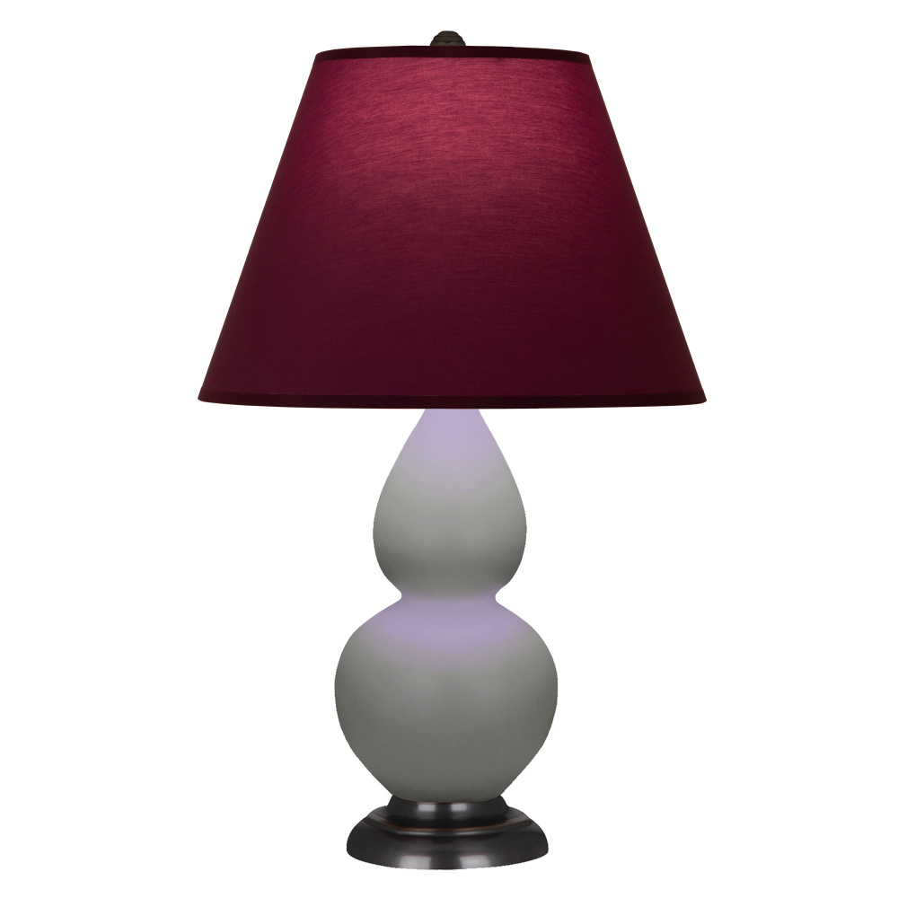 Matte Smokey Taupe Small Double Gourd Accent Lamp