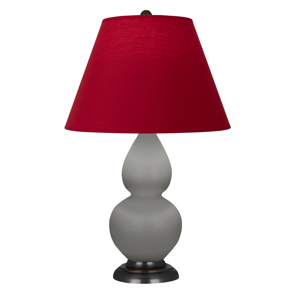 Matte Smokey Taupe Small Double Gourd Accent Lamp
