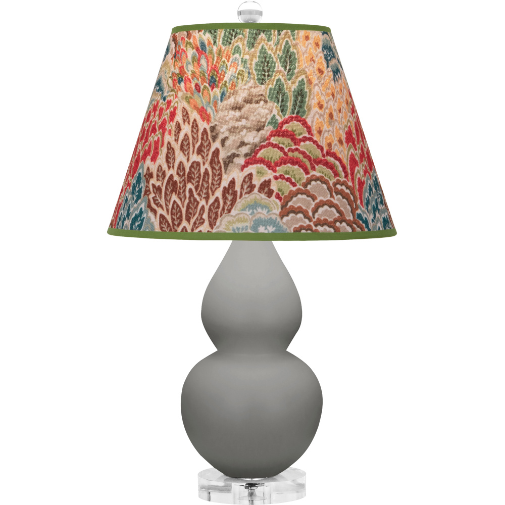 Matte Smokey Taupe Small Double Gourd Accent Lamp