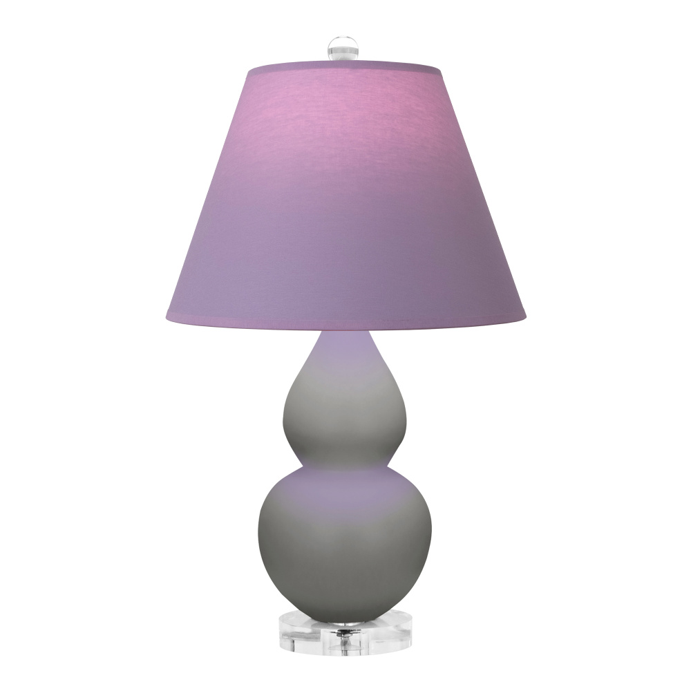 Matte Smokey Taupe Small Double Gourd Accent Lamp