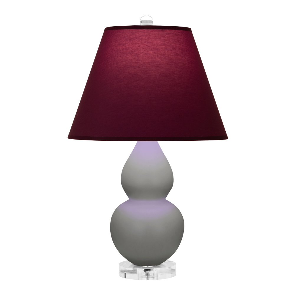 Matte Smokey Taupe Small Double Gourd Accent Lamp