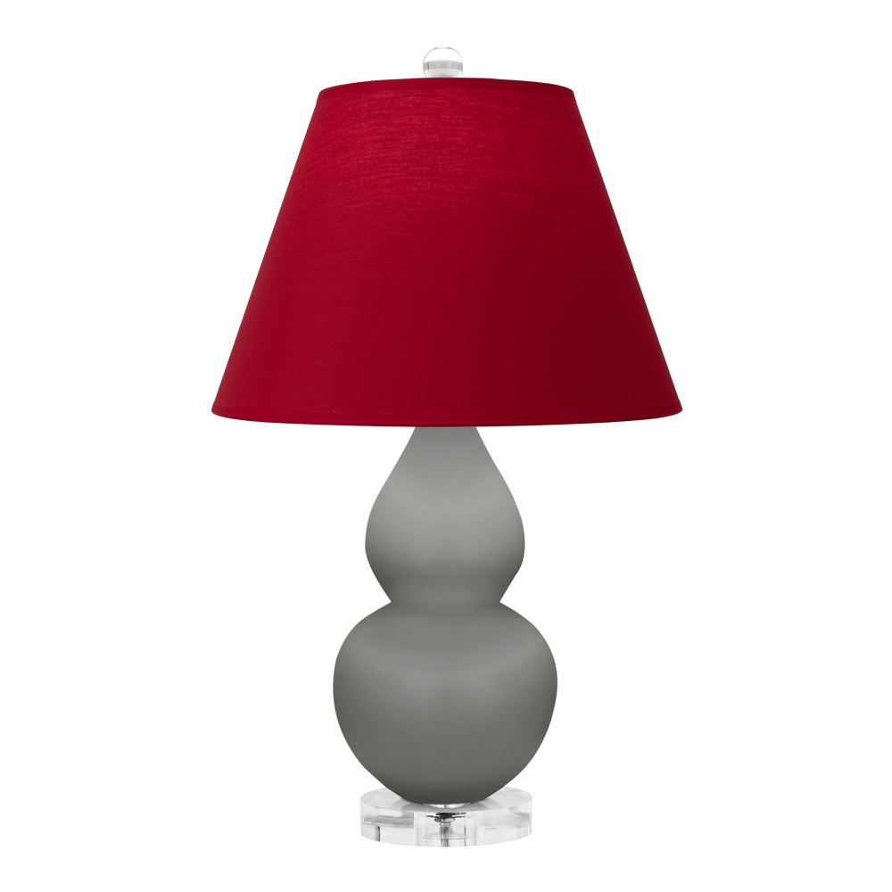 Matte Smokey Taupe Small Double Gourd Accent Lamp