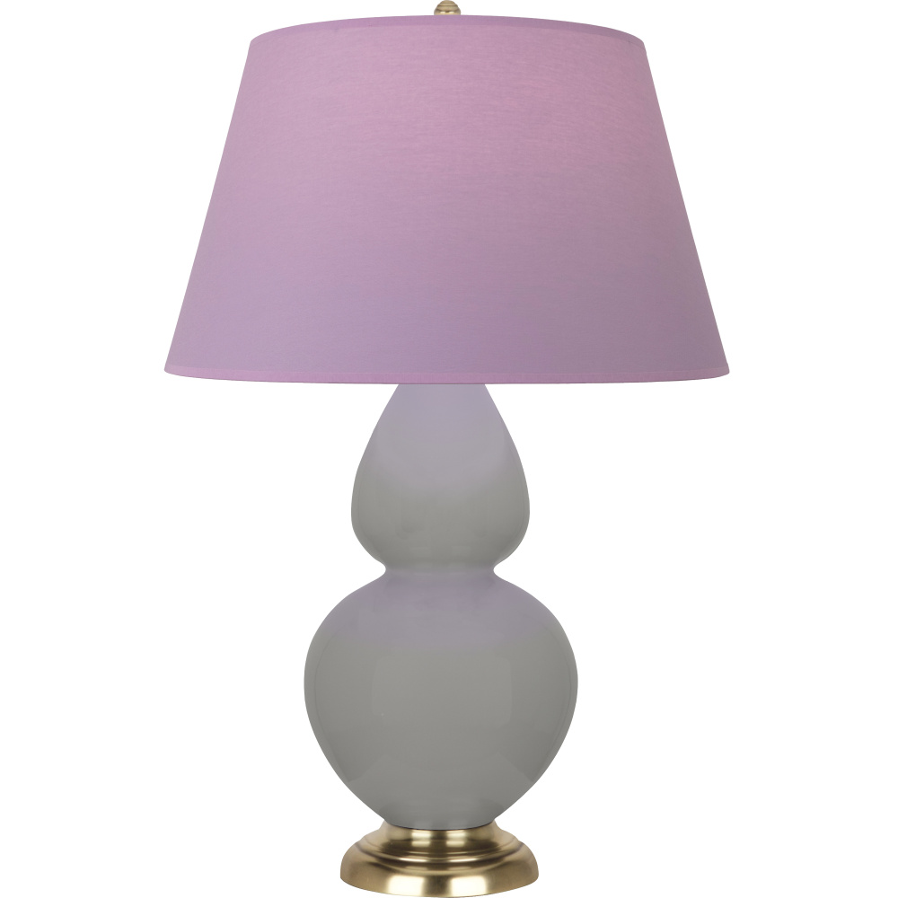Matte Smokey Taupe Double Gourd Table Lamp