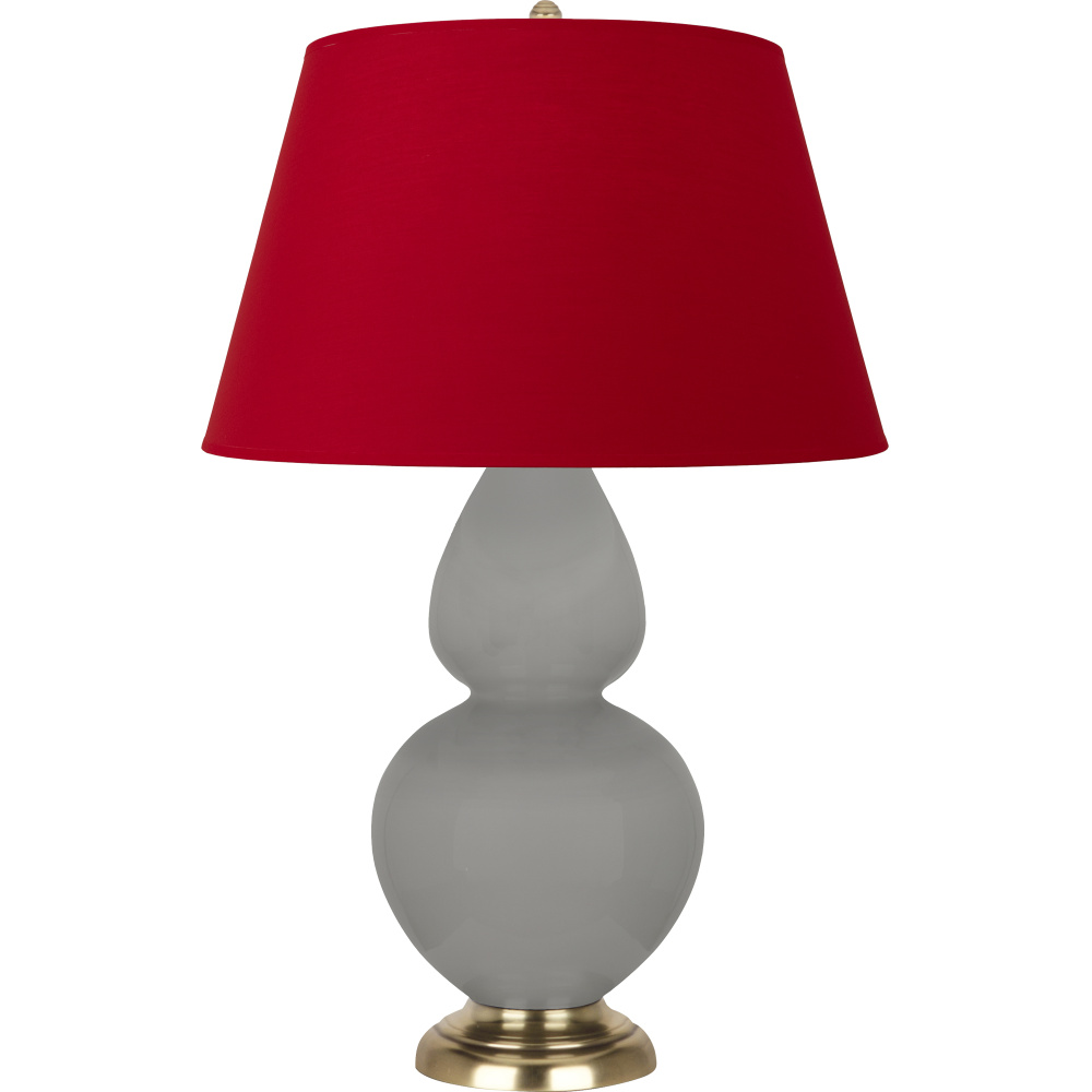 Matte Smokey Taupe Double Gourd Table Lamp