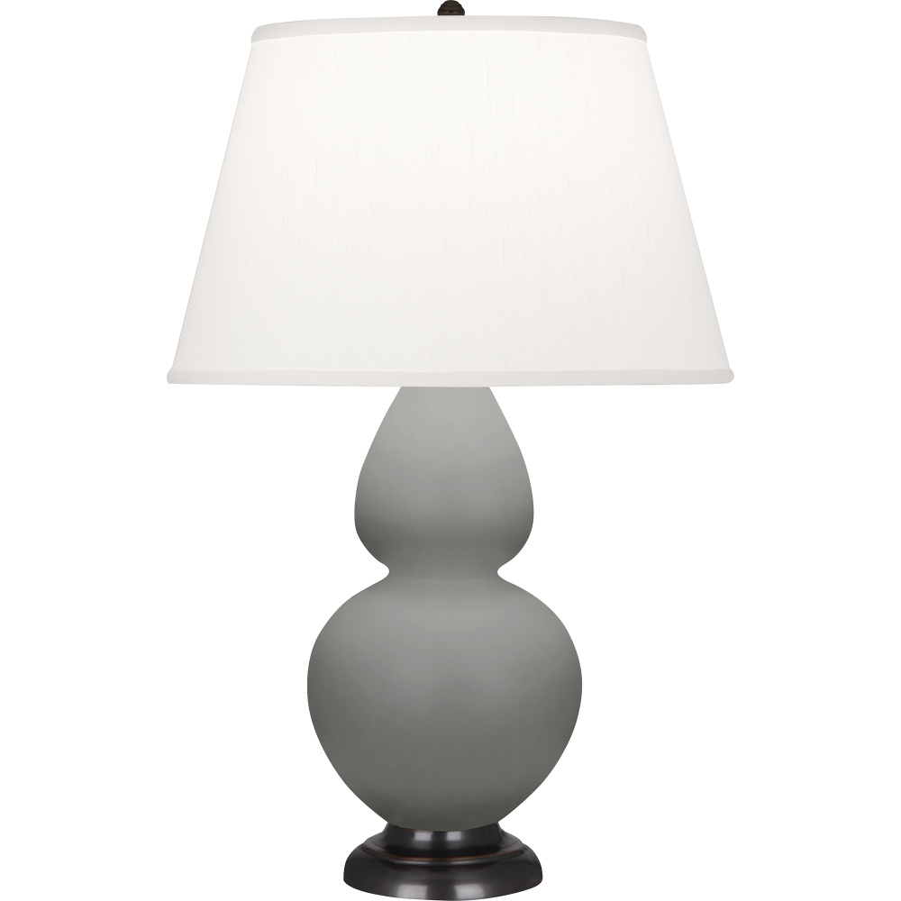 Matte Smokey Taupe Double Gourd Table Lamp