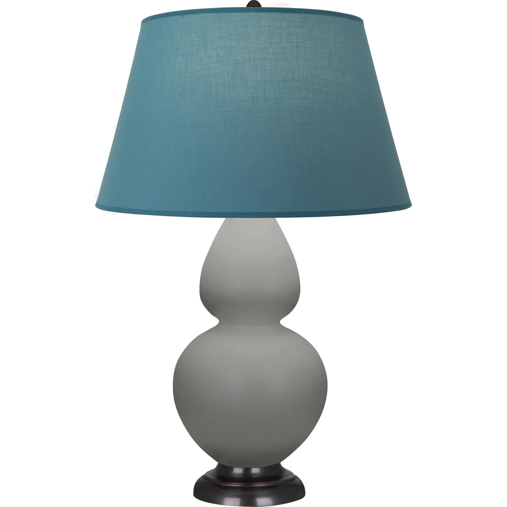 Matte Smokey Taupe Double Gourd Table Lamp