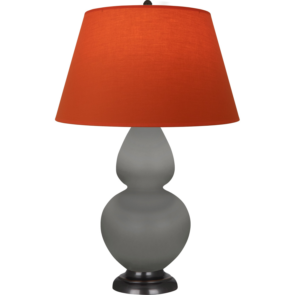 Matte Smokey Taupe Double Gourd Table Lamp