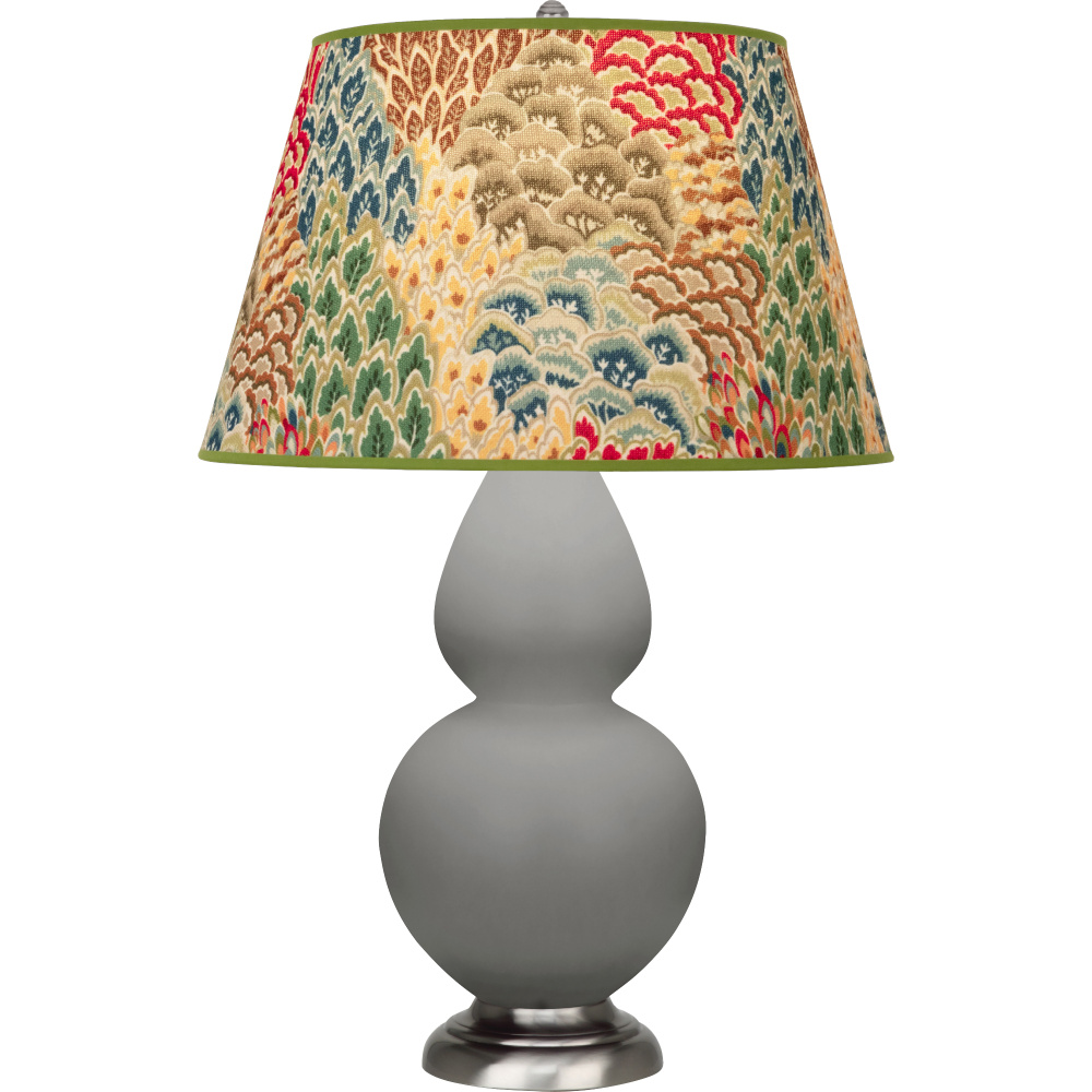 Matte Smokey Taupe Double Gourd Table Lamp