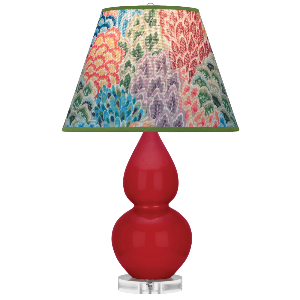 Ruby Red Small Double Gourd Accent Lamp