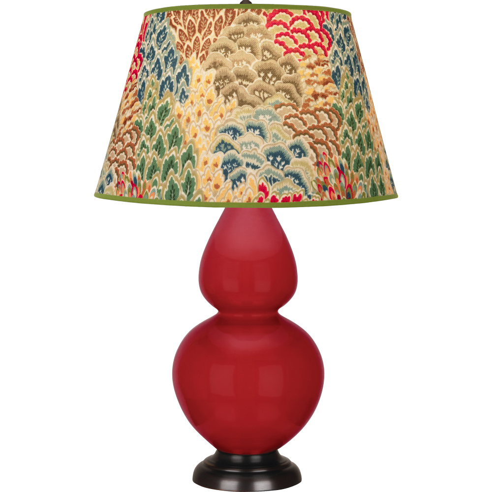 Ruby Red Double Gourd Table Lamp
