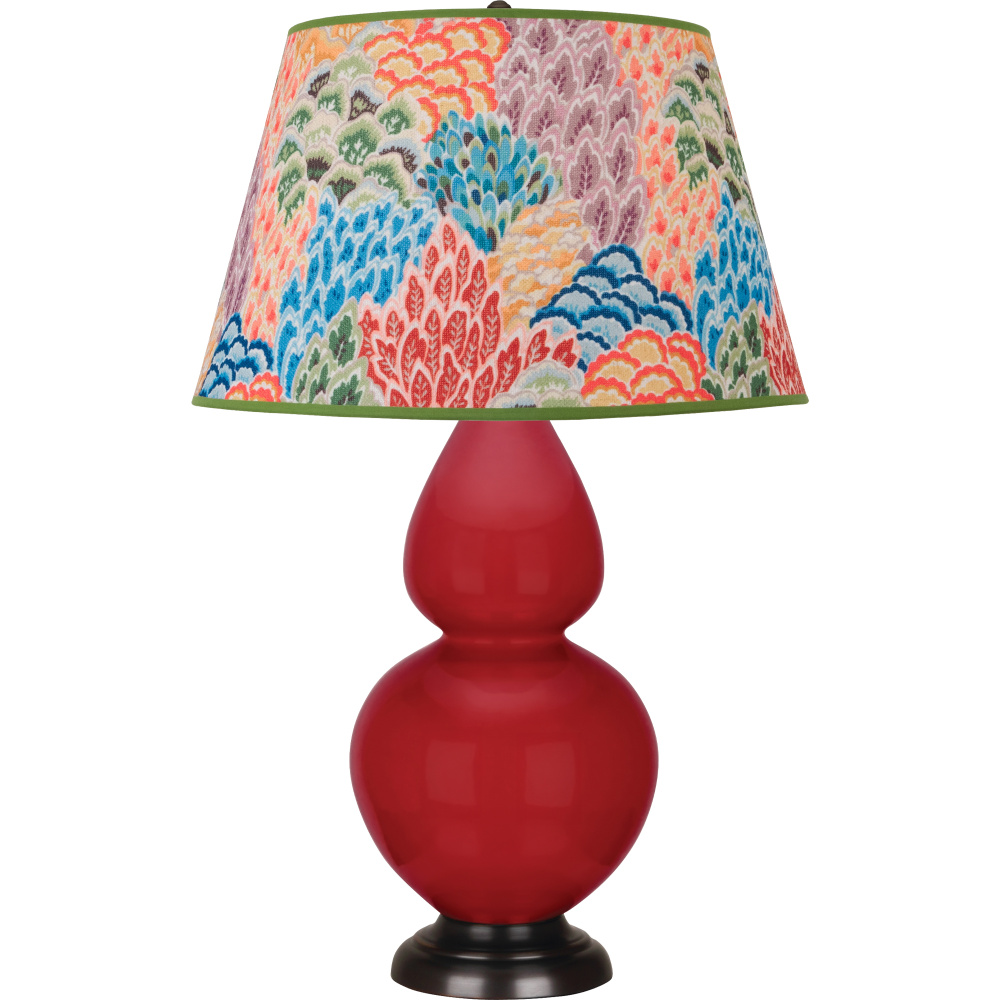 Ruby Red Double Gourd Table Lamp