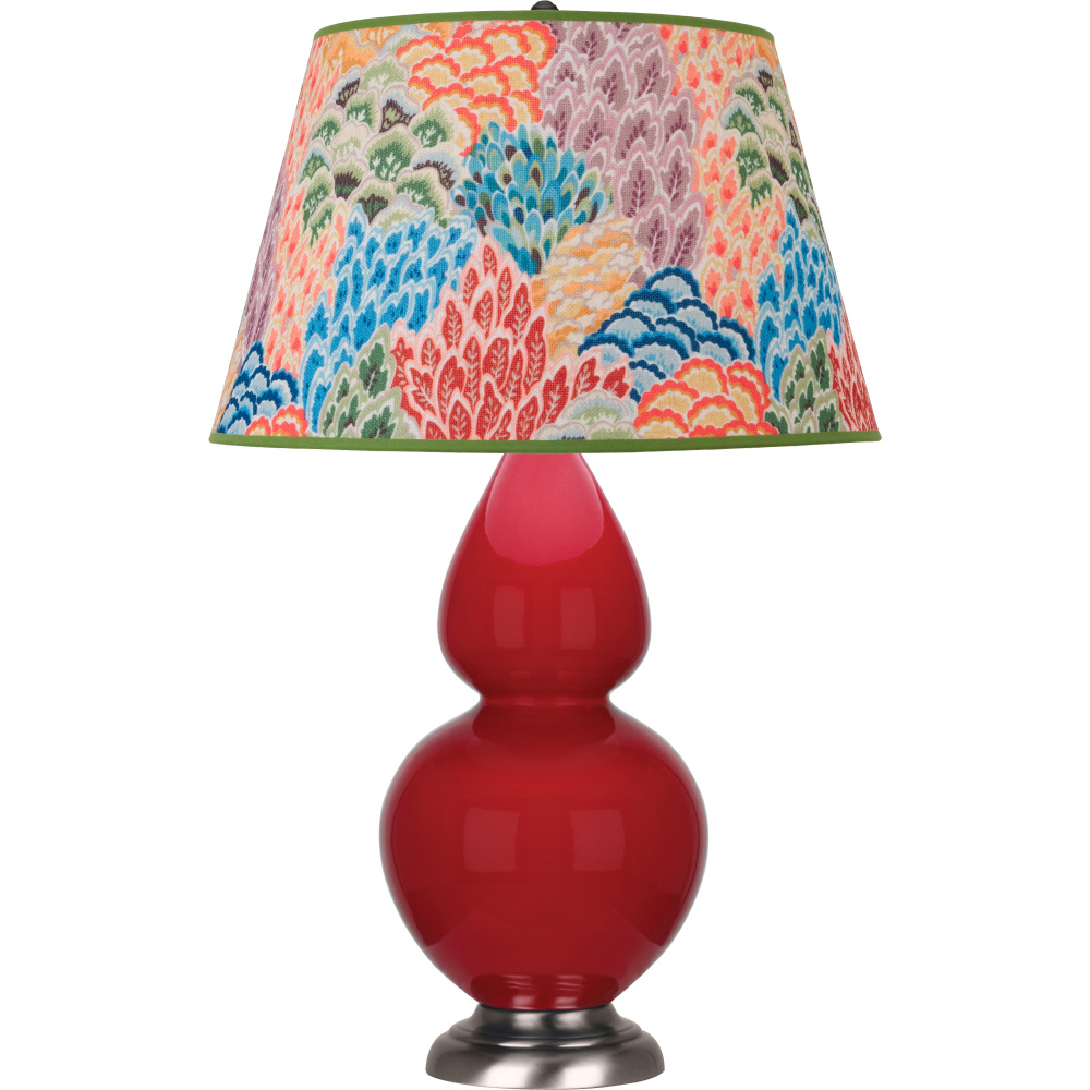 Ruby Red Double Gourd Table Lamp