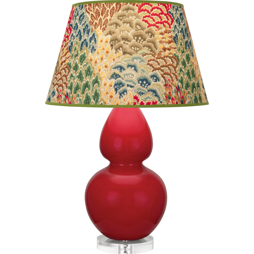 Ruby Red Double Gourd Table Lamp