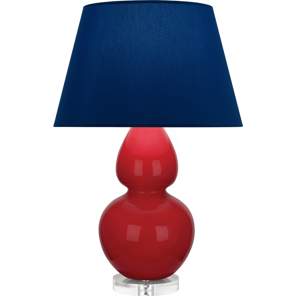 Ruby Red Double Gourd Table Lamp