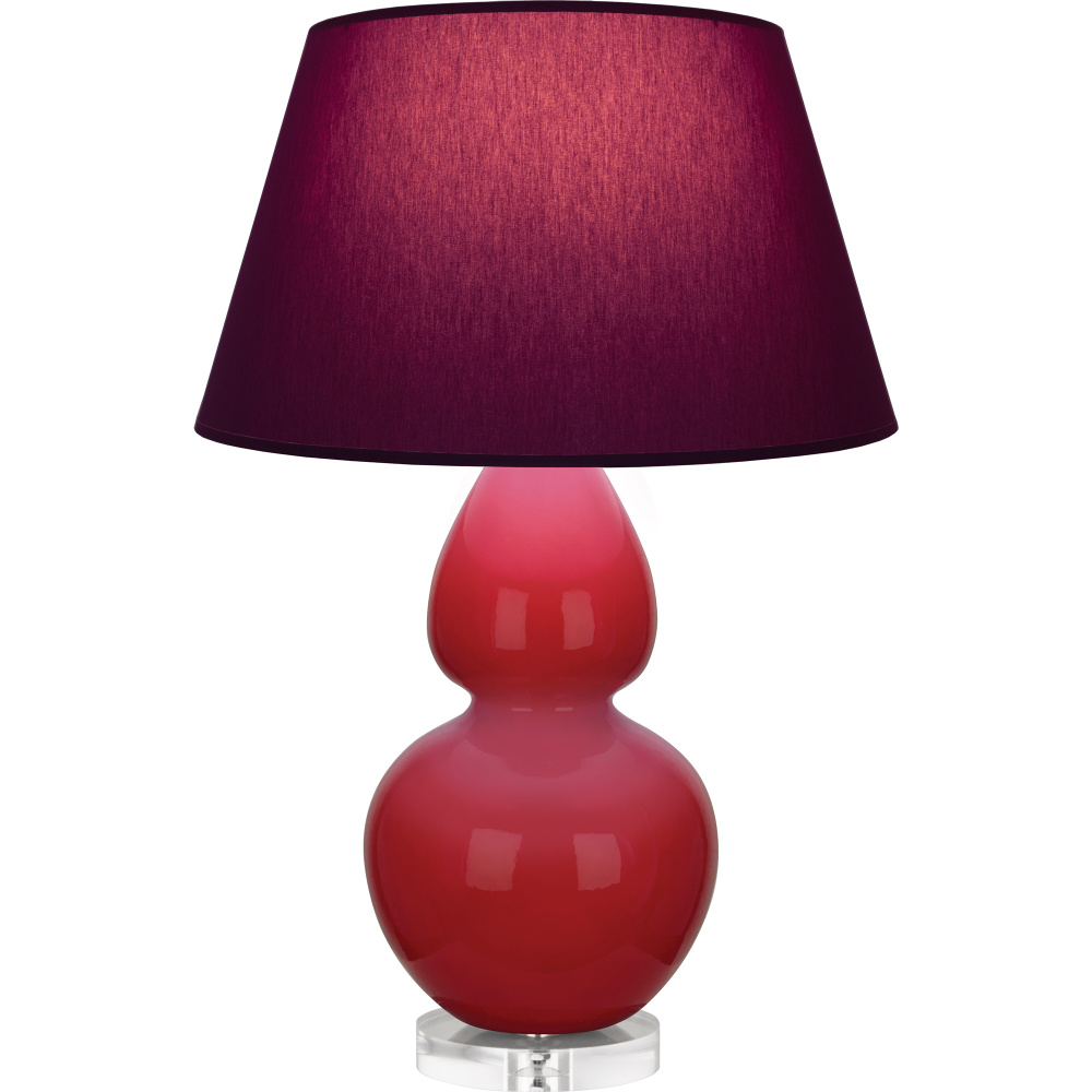 Ruby Red Double Gourd Table Lamp