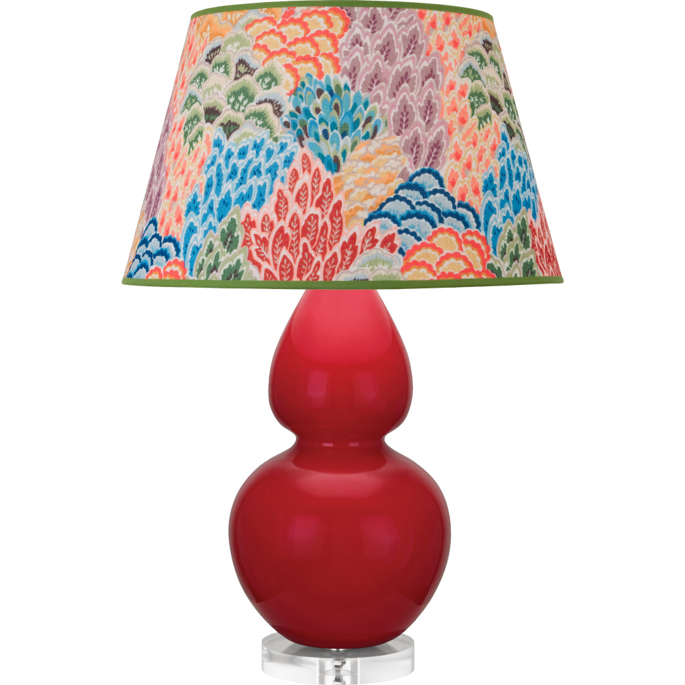 Ruby Red Double Gourd Table Lamp