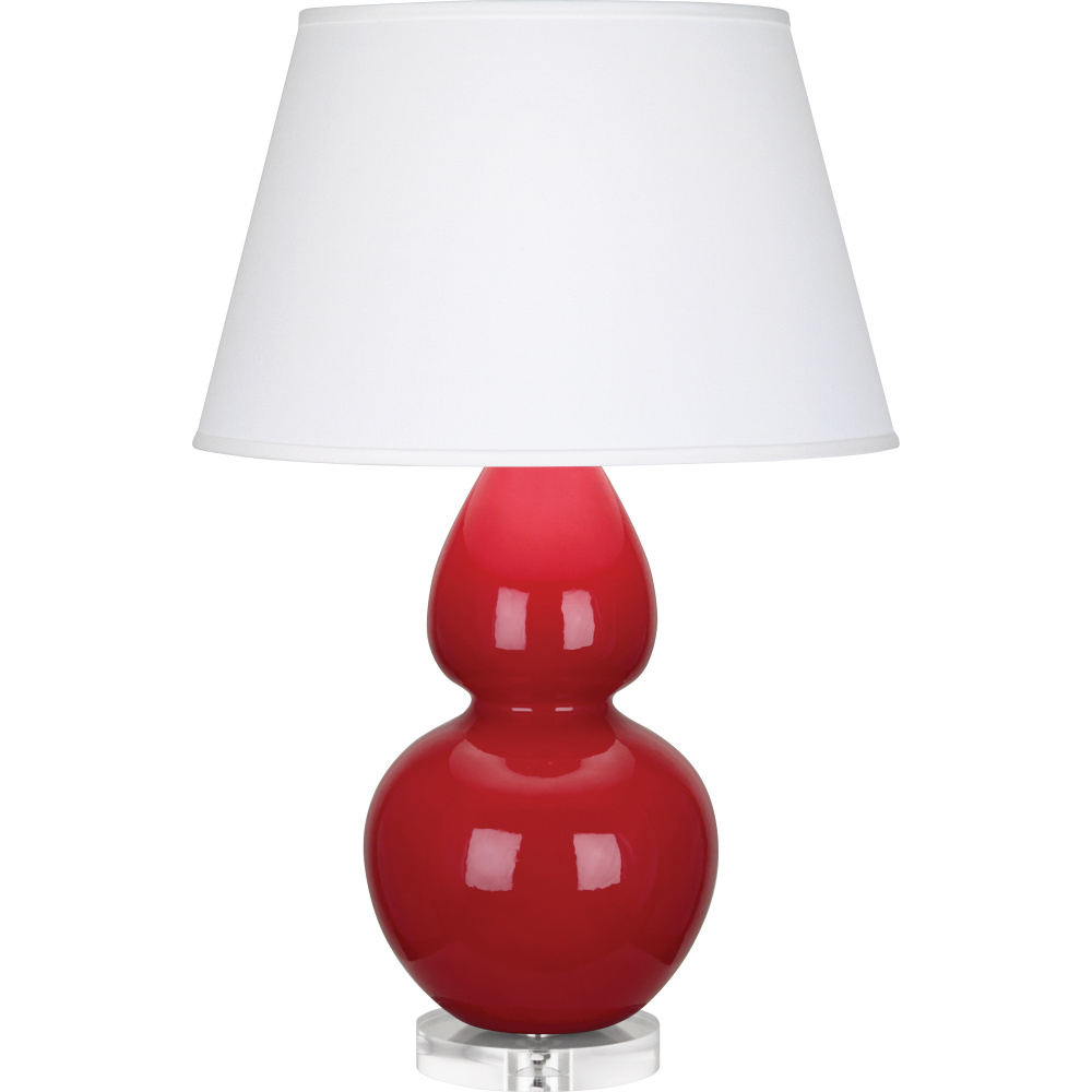 Ruby Red Double Gourd Table Lamp