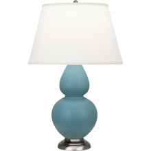 Robert Abbey MOB59 - Matte Steel Blue Double Gourd Table Lamp