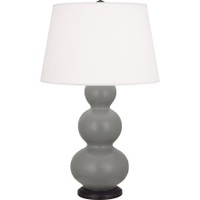 Robert Abbey MST41 - Matte Smokey Taupe Triple Gourd Table Lamp