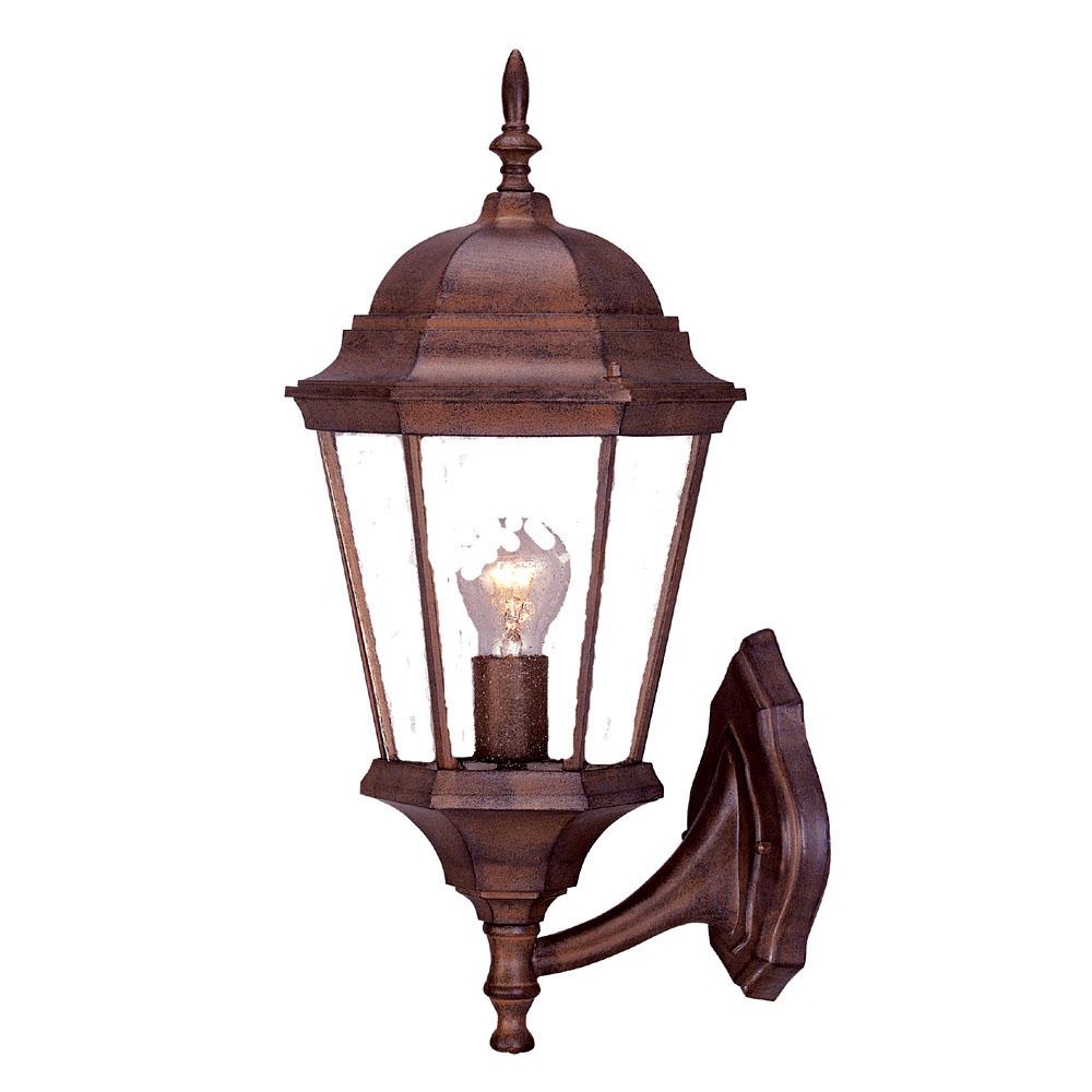 Richmond Collection Wall-Mount 1-Light Outdoor Burled Walnut Light Fixture