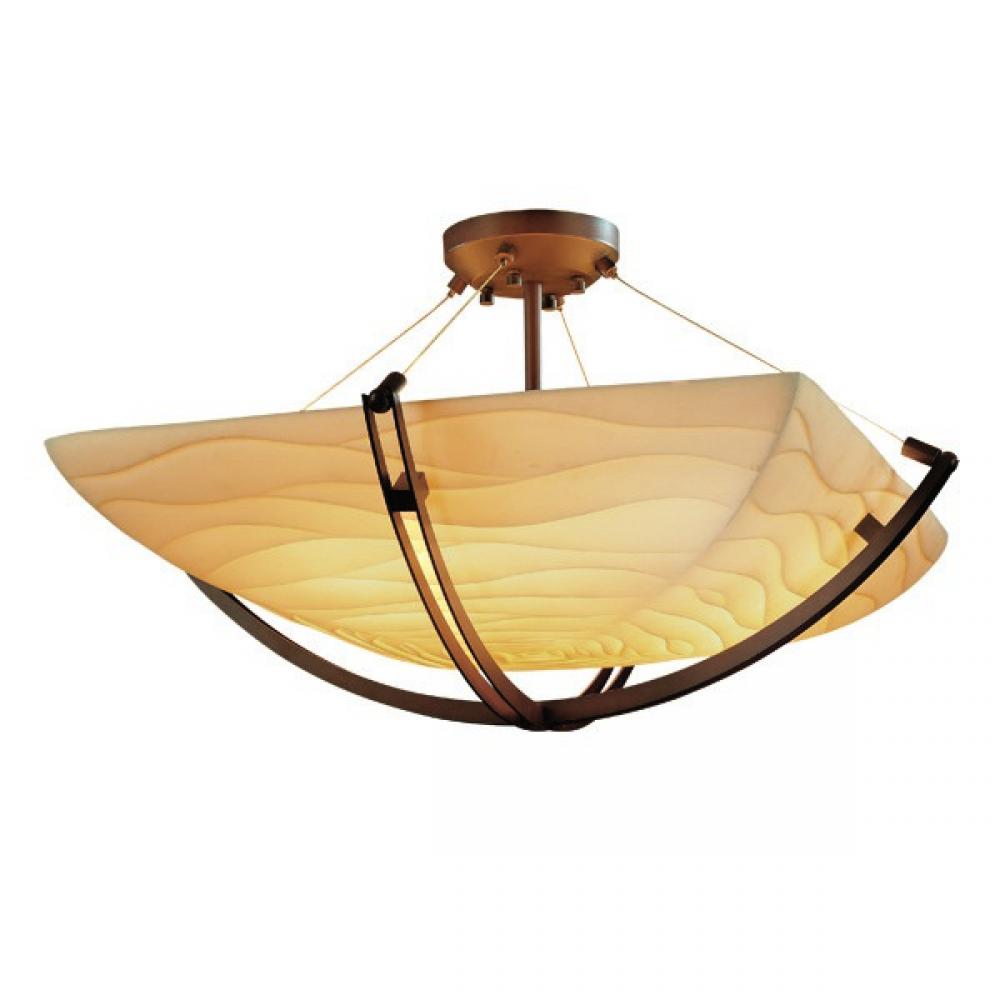 36&#34; Semi-Flush Bowl w/ Crossbar