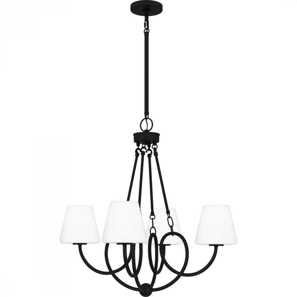 Atkins 4-Light Matte Black Chandelier